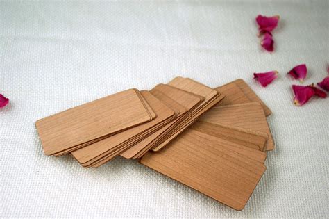 blank wooden business cards.